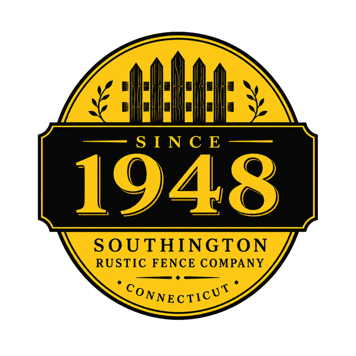 Since 1948 Southington Rustic Fence Company Badge